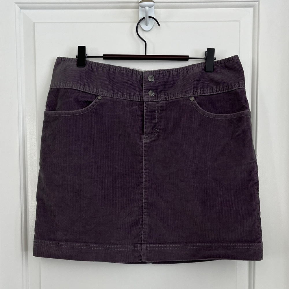 Athleta corduroy plum skirt size 10
